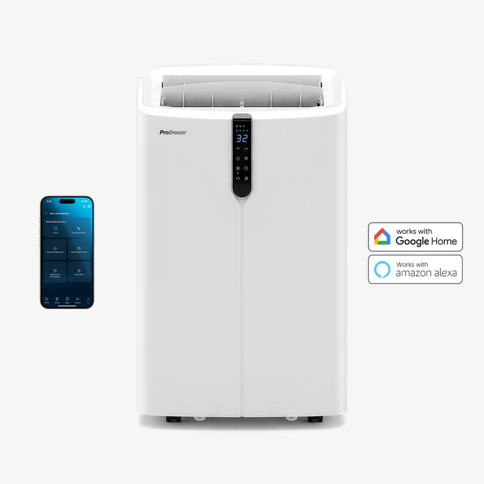 OmniCool™ 12,000 BTU 3-in-1 Ultra-Quiet Portable Air Conditioner with Dehumidification Function - Smart Wifi App