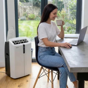 OmniCool™ 12,000 BTU 3-in-1 Ultra-Quiet Portable Air Conditioner with Dehumidification Function - Smart Wifi App