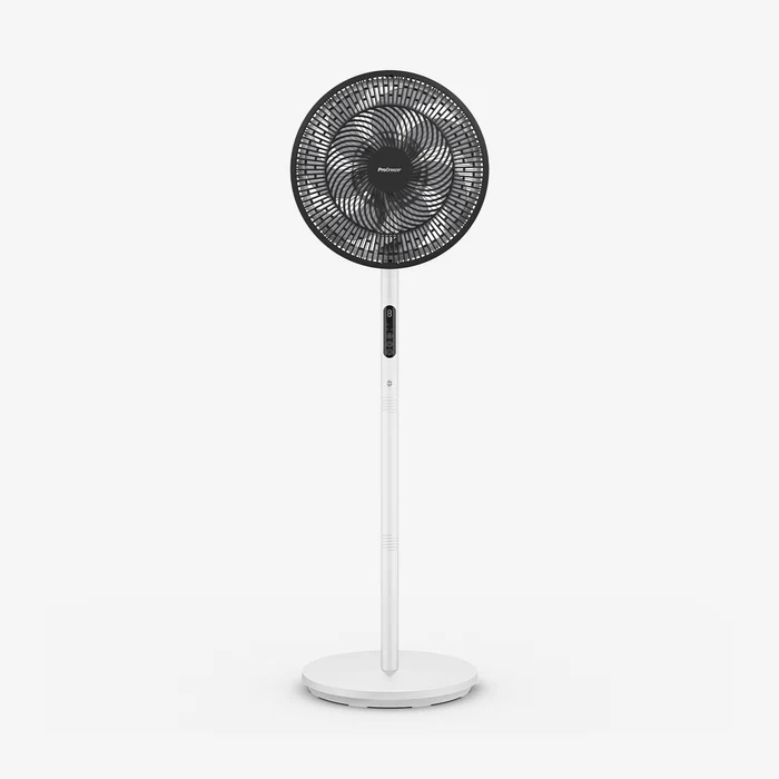 AirFlo™ Slim 109 cm Hybrid Pedestal Fan - Ultra- Quiet Air Circulator - White/Black