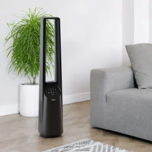 102 cm Bladeless Tower Fan with Smart App Control - Black